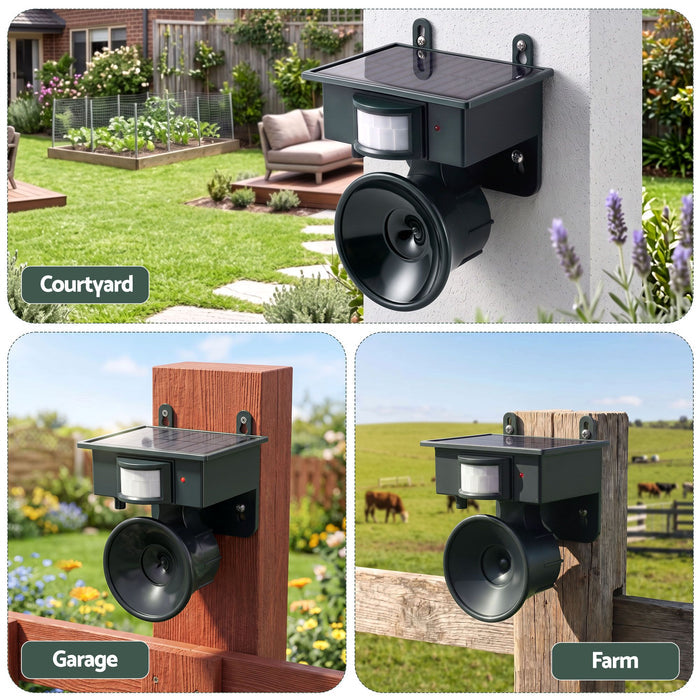 Gardeon Solar Ultrasonic Animal Deterrent PIR Motion Sensor Outdoor Green