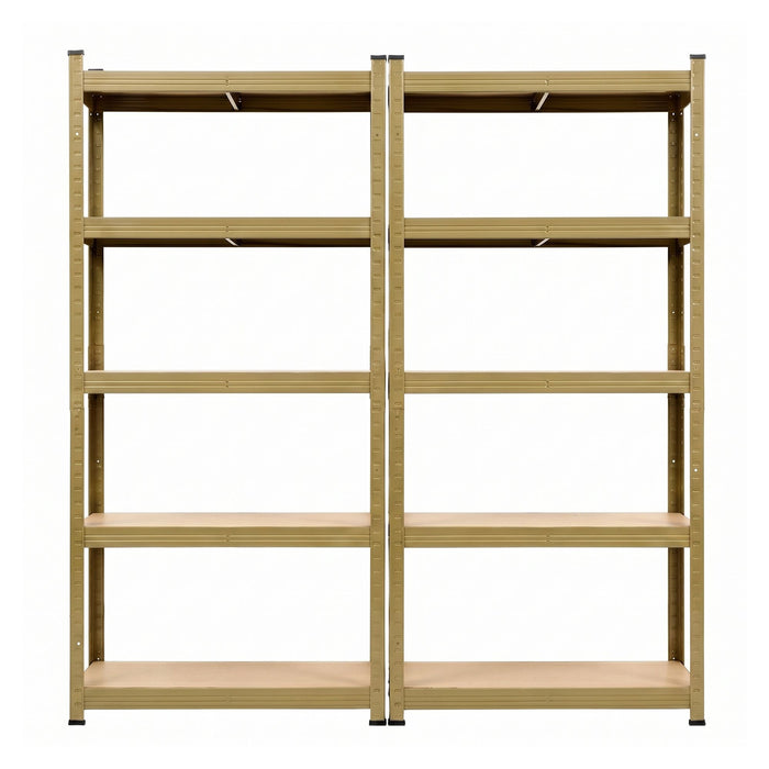 Giantz 2-Rack Garage Shelving 1.6X0.8m MDF Warehouse Storage Rack Yellow