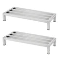 Giantz 60x35cm Dunnage Rack 2-Pack Stainless Steel Kitchen Floor Stand