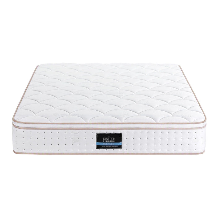 Giselle 30cm Queen Spring Mattress Tencel Cover 5-Zone Firm Back Support