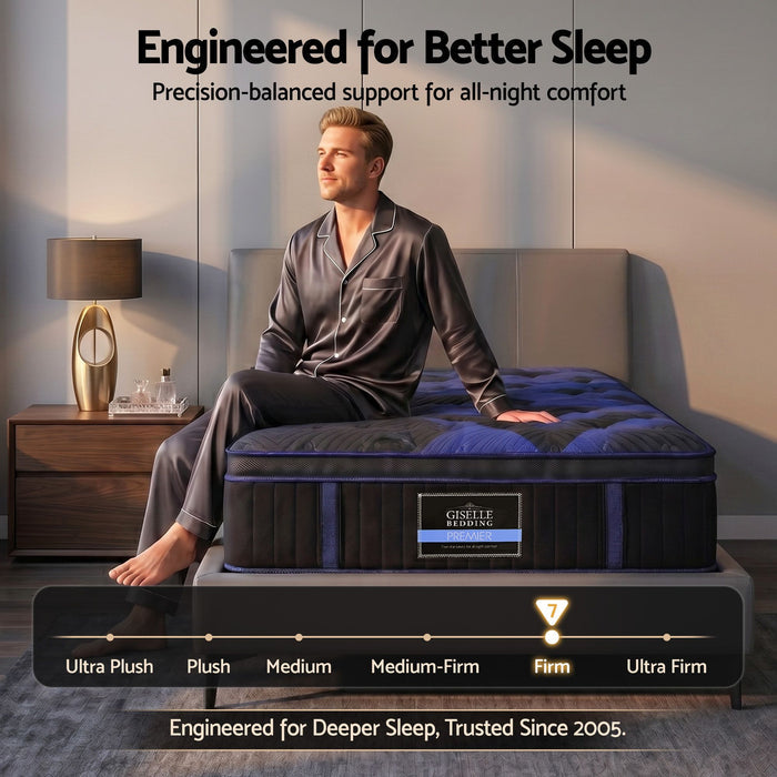 Giselle 34cm King Single Hybrid Mattress with Cooling Gel Memory Foam