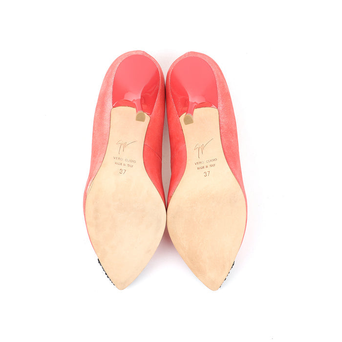 Giuseppe Zanotti Glitter Pink Colorblock Pumps
