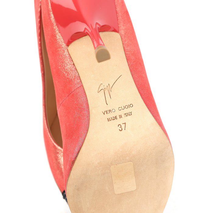 Giuseppe Zanotti Glitter Pink Colorblock Pumps