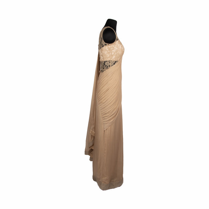 Golden Net Saree