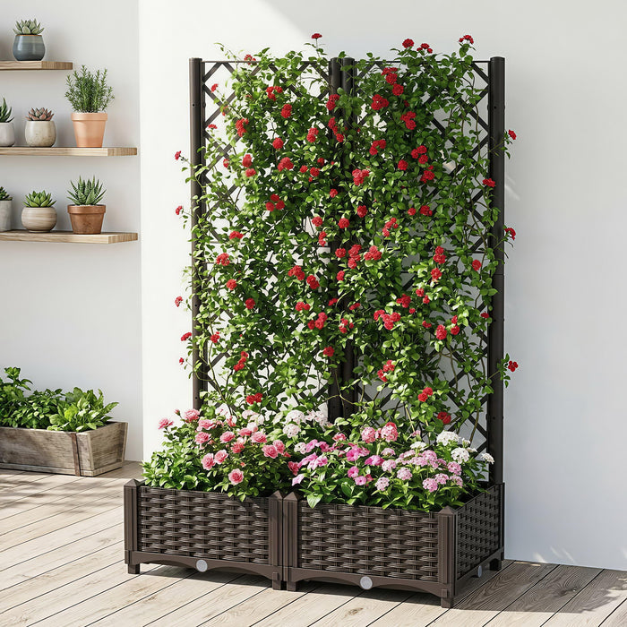 Green Fingers Raised Garden Bed Vertical Planter Self Watering Large Elevated Veggie Box 80x40x122cm