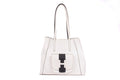 H Logo Pocket Leather Shopping Bag