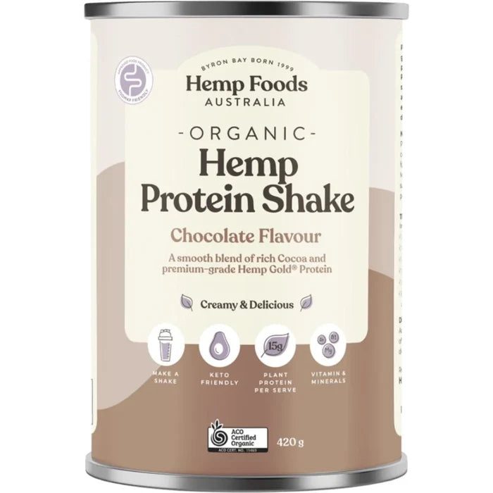 Hemp Foods Australia Organic Hemp Protein Shake 420g Chocolate