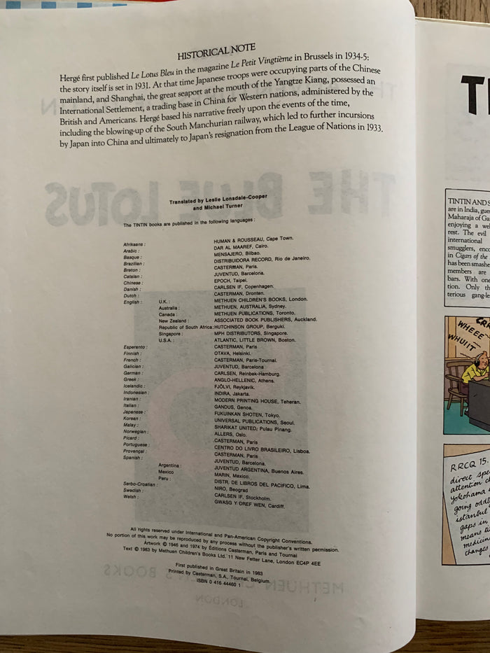The Adventures of Tintin - The Blue Lotus