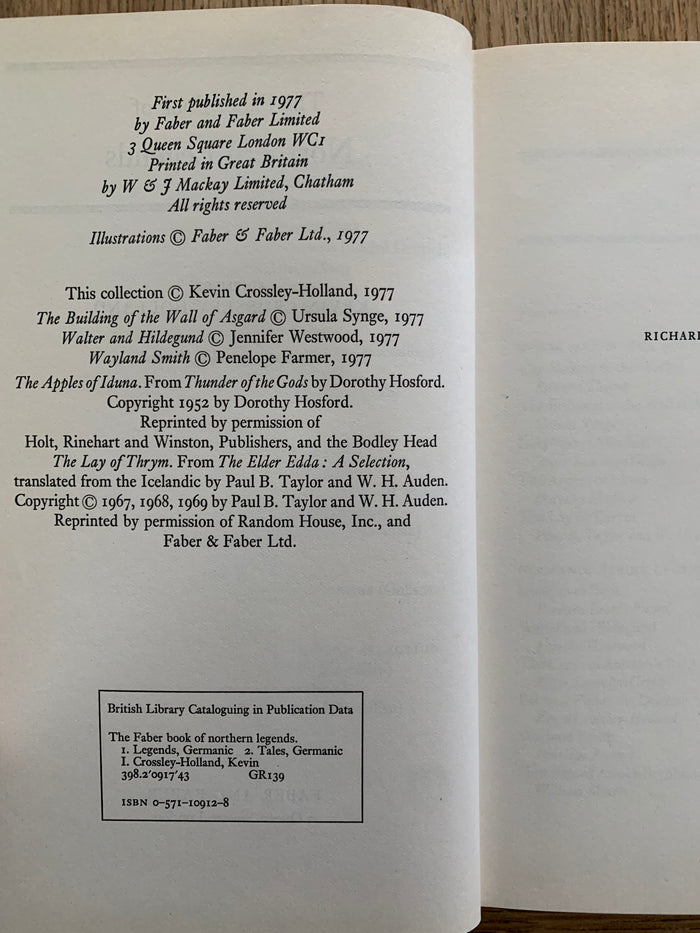 The Faber Book of Northern Legends