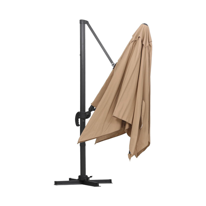 Instahut Outdoor Umbrella 3m Left-right Tilt Cantilever Patio Parasol Beige