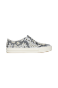 Side view of a Native Shoes Adults Jefferson Arc Wanderfoam Print Footwear in Slkgry/Pprwht/Slkpython