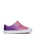 Side view of a Native Shoes Kids Jefferson Bio-Bling Kids Footwear in Paraglamblng/Shlwht