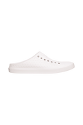Side view of a Native Shoes Adults Jefferson Clog Wanderfoam Footwear in Shell White / Shell White