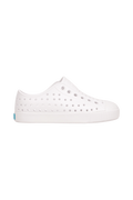 Side view of a Native Shoes Kids Jefferson Kids Footwear in Shell White / Shell White
