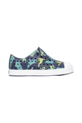 Side view of a Native Shoes Kids Jefferson Print Kids Footwear in Rgtabl/Shlwht/Tnkdino