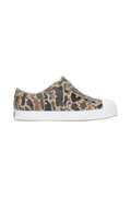 Side view of a Native Shoes Kids Jefferson Print Kids Footwear in Flxtn/Shlwht/Tuffcamo