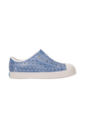 Side view of a Native Shoes Kids Jefferson Stonewash Kids Footwear in Dawn Blue / Dawn Blue / Oasis Brushed
