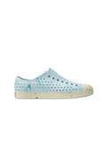 Side view of a Native Shoes Adults Jefferson Wanderfoam Blm Print Footwear in Dawn Blue / Bone White Speckles / Light Water