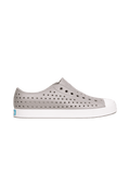 Side view of a Native Shoes Adults Jefferson Footwear in Pigeon Grey / Shell White