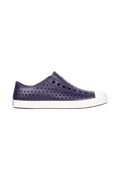Side view of a Native Shoes Adults Jefferson Footwear in Regatta Blue / Shell White