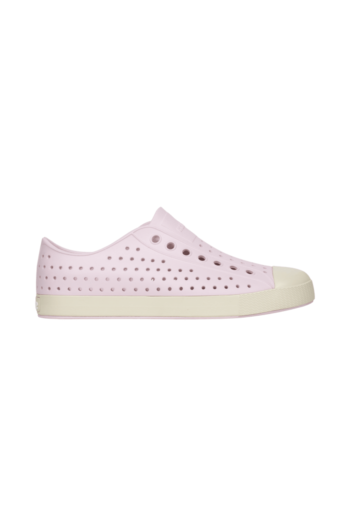 Side view of a Native Shoes Adults Jefferson Footwear in Sumpnk/Bnwht