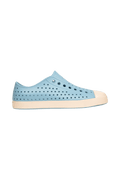 Side view of a Native Shoes Adults Jefferson Footwear in Flux Blue / Bone White