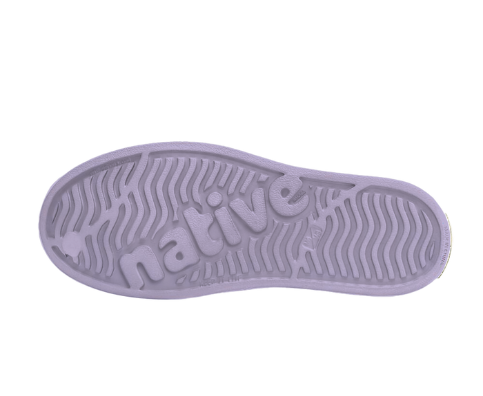 Bottom view of a Native Shoes Jefferson | Taro Purple / Bone White Footwear in Taro Purple / Bone White