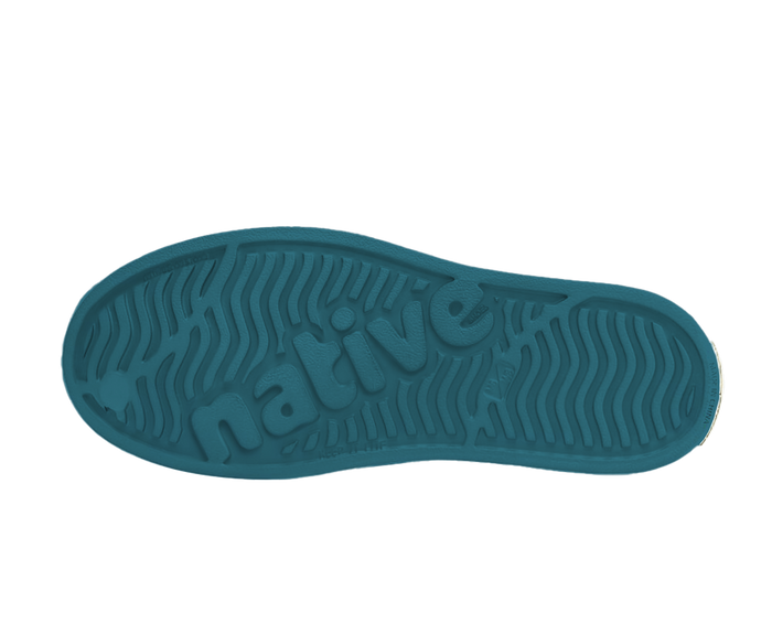 Bottom view of a Native Shoes Jefferson | Faded Glory Blue / Bone White Footwear in Faded Glory Blue / Bone White