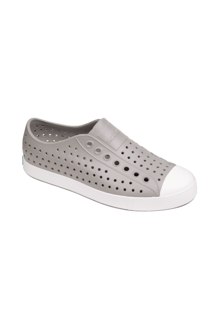 Bottom view of a Native Shoes Jefferson | Pigeon Grey / Shell White Footwear in Pigeon Grey / Shell White