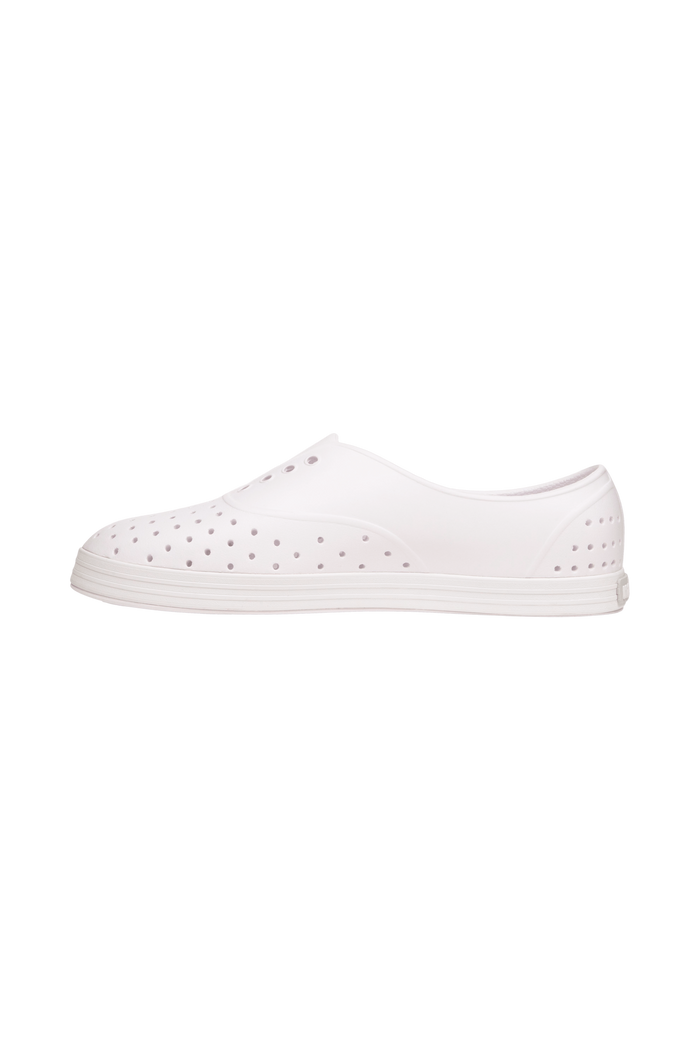 Angled view of a Native Shoes Jericho Wanderfoam | Shell White / Shell White Footwear in Shell White / Shell White
