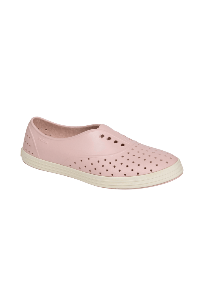 Bottom view of a Native Shoes Jericho Wanderfoam | Chameleon Pink / Bone White Footwear in Chameleon Pink / Bone White