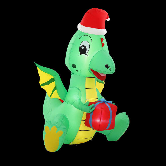 Jingle Jollys Christmas Inflatable Dragon 1.8M Height LED Outdoor Decorations