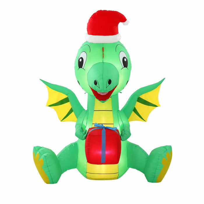 Jingle Jollys Christmas Inflatable Dragon 1.8M Height LED Outdoor Decorations