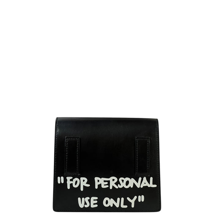 Off-White Jitney "Cash Inside" Crossbody BagBlack Leather
