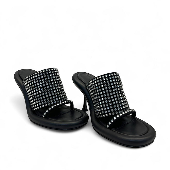 JW ANDERSON BLACK SLIP ON HEELS EU 39