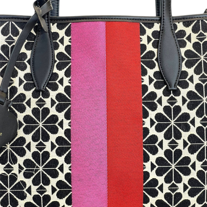 Kate Spade Flower Jacquard Stripe Market Medium Tote bag