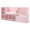 Keezi Kids Storage Unit Bookshelf Toy Box Organiser Bench Seat Cabinet Pink