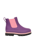 Side view of a Native Shoes Kids Kensington Chelsea Kids Footwear in Orcprp/Jfyblk/Parapnk