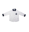 Kids White &amp; Blue Collar Shirt