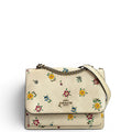 Coach Klare Crossbody Bag White Floral Print Leather