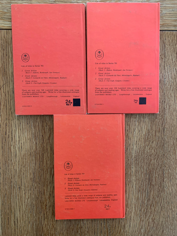 Ladybird Series 701 - Great Artists. Books 1-3. Complete set.
