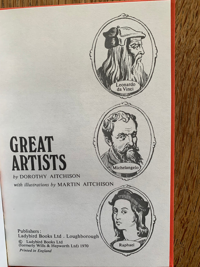 Ladybird Series 701 - Great Artists. Books 1-3. Complete set.