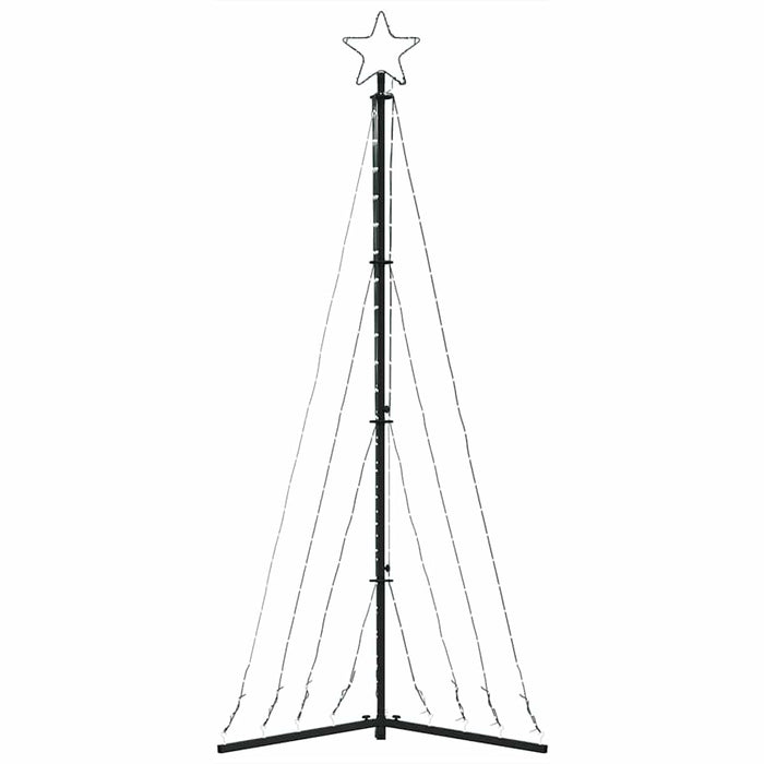 LED Christmas Tree 187cm 339 LED Lights 8 Function Xmas Decor Cold White