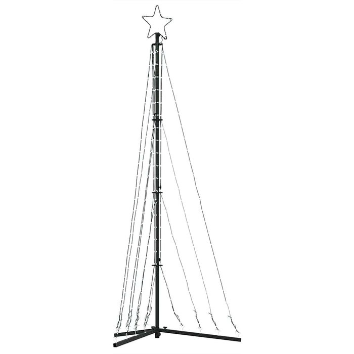 LED Christmas Tree 187cm 339 LED Lights 8 Function Xmas Decor Cold White