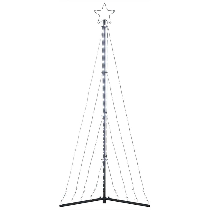 LED Christmas Tree 187cm 339 LED Lights 8 Function Xmas Decor Cold White
