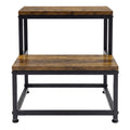 Levede 2-Step Stool Non Slip Portable Bathroom Kitchen Kids Adult Pet Use Brown-2050059013835591681