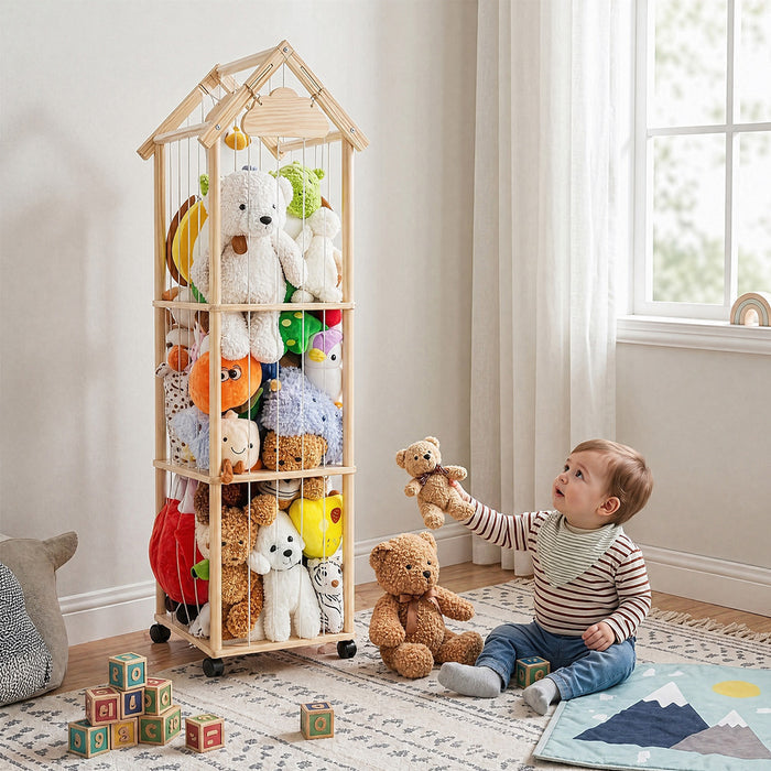 Levede Kids Toys Storage Tube Box Plush Doll Display Organiser 150cm x 40cm-2050059011092516872
