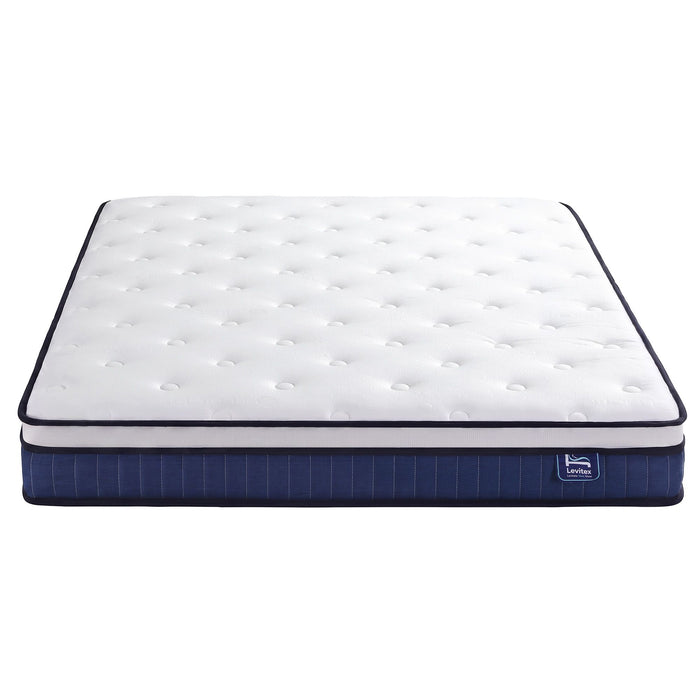 Levitex King Mattress 23cm Pocket Spring Cooling Gel Foam Medium Firm Bed