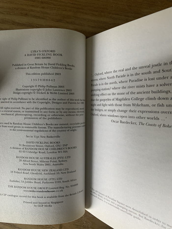Lyra's Oxford (signed)