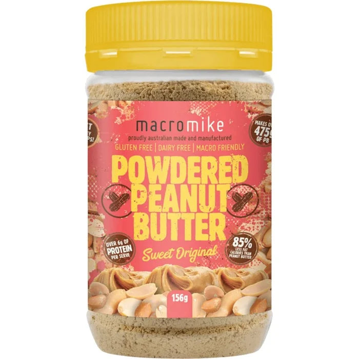Macro Mike Powdered Peanut Butter 156g Sweet Original